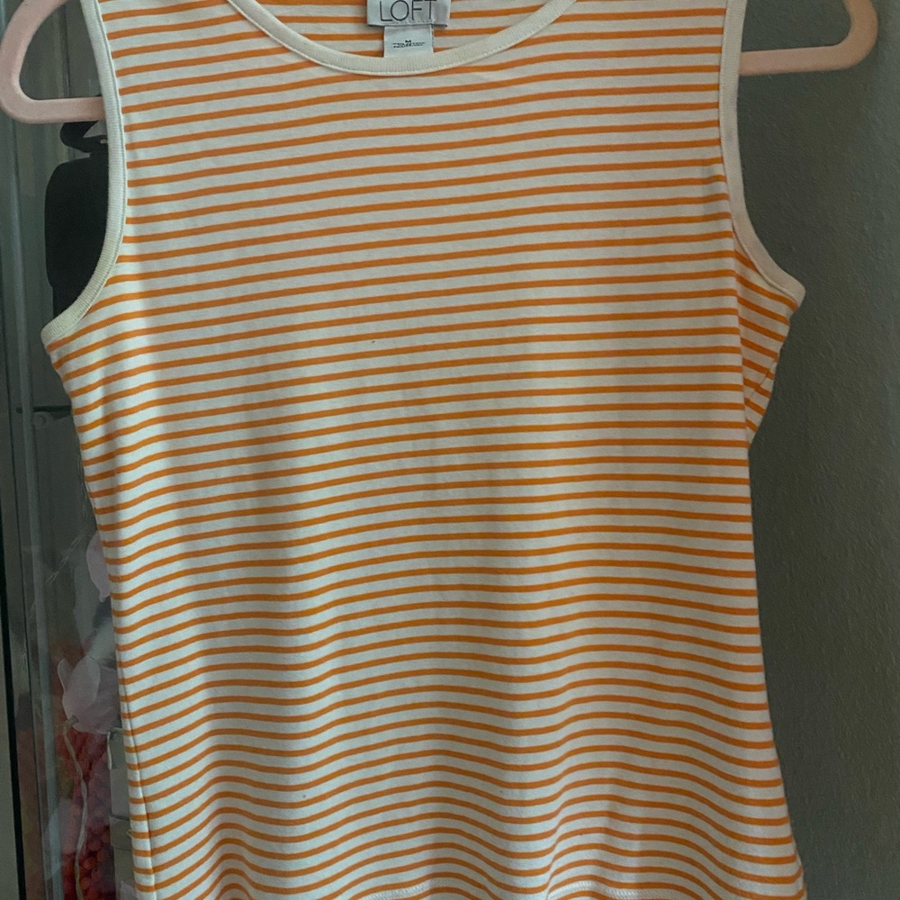 Loft Medium Striped Orange Peach White